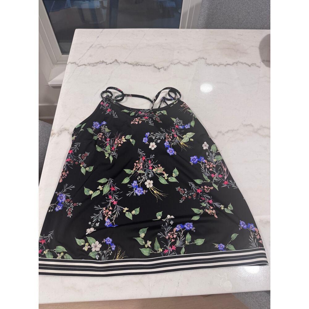 Athleta Gold Coast Floral Blousy Tankini Swim Top | 40D/DD - Picture 10 of 11